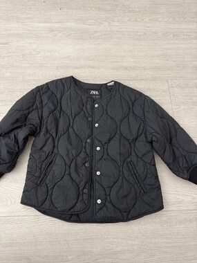 ZARA Black Quilted Puffer Jacket for Kids